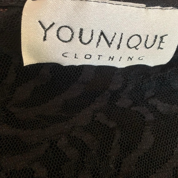 Elegant Vintage 90s Black Lace Women's Top with beaded detailing - Picture 4 of 4